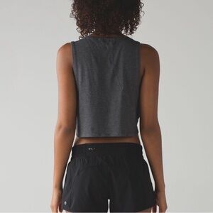 Women's Charcoal Sleeveless Crop Top